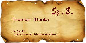 Szanter Bianka névjegykártya