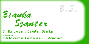 bianka szanter business card